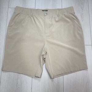 Rorie Whelan Golf Khaki Stretch Shorts Mens 40 Elastic Waist Performance